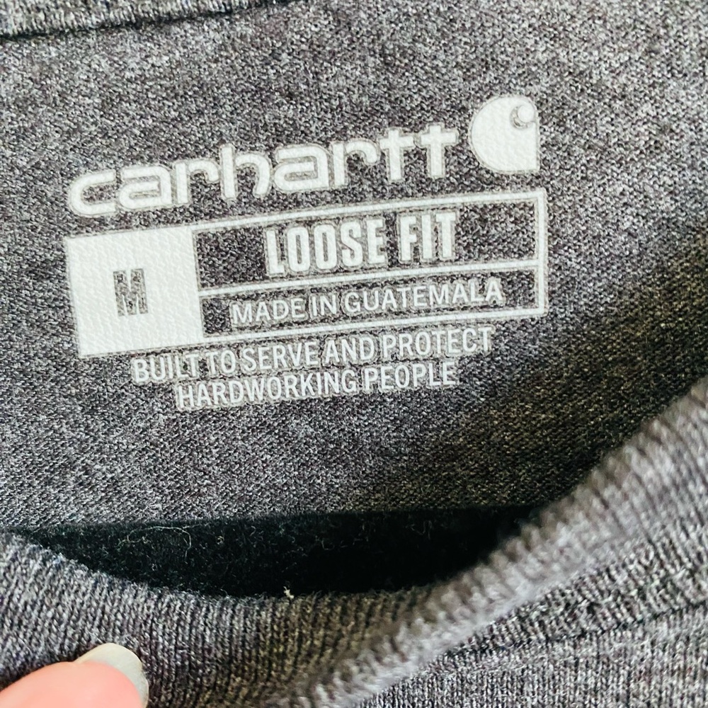Men’s Carhartt Heavy Duty Pocket Tee Shirt in Charcoal Gray.  Size Medium.  EUC - Picture 7 of 14
